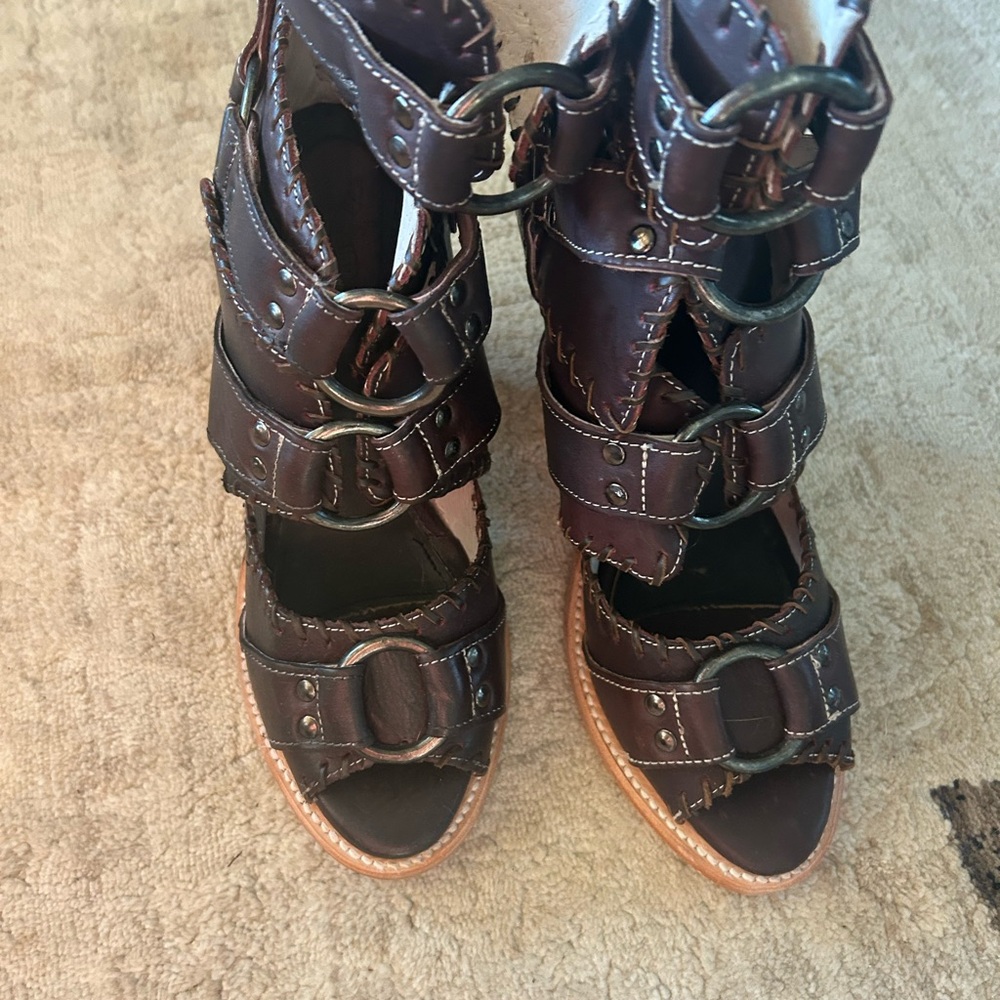 Freebird by Steven Rich Brown Multi-Strap Sandals